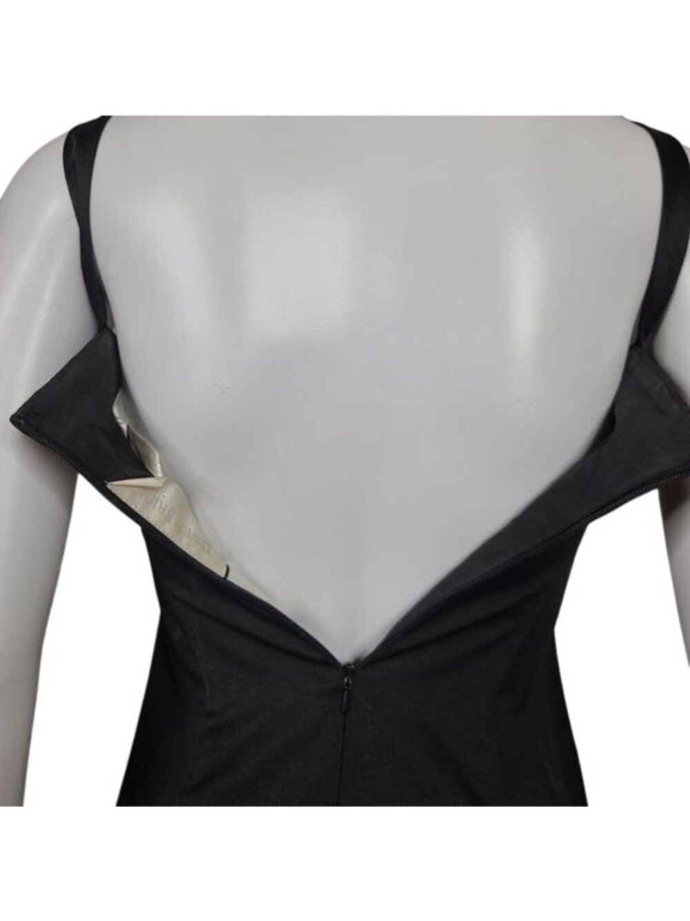 Davids Bridal Black A-Line Bow Accent Formal Dress Size 10 Polyester - Picture 5 of 11